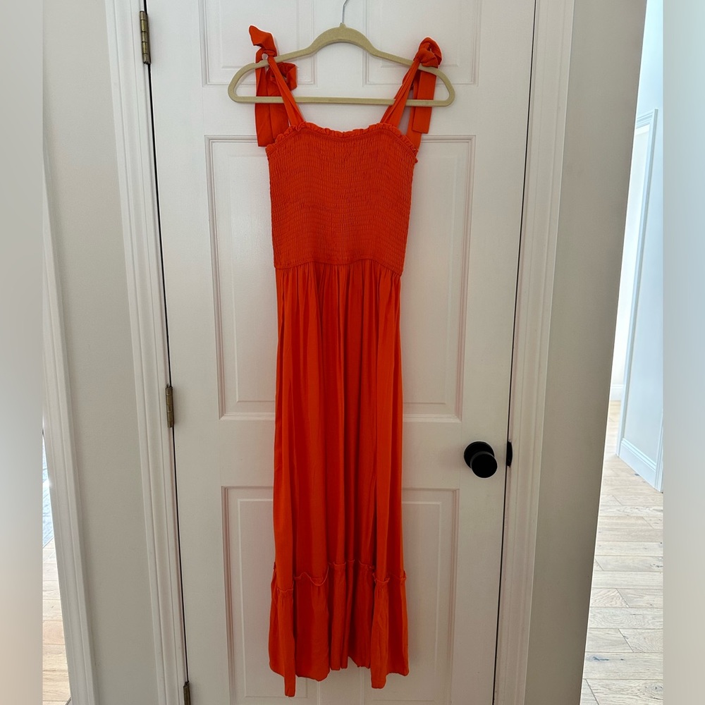 BNWT Orange Smocked Dress size M